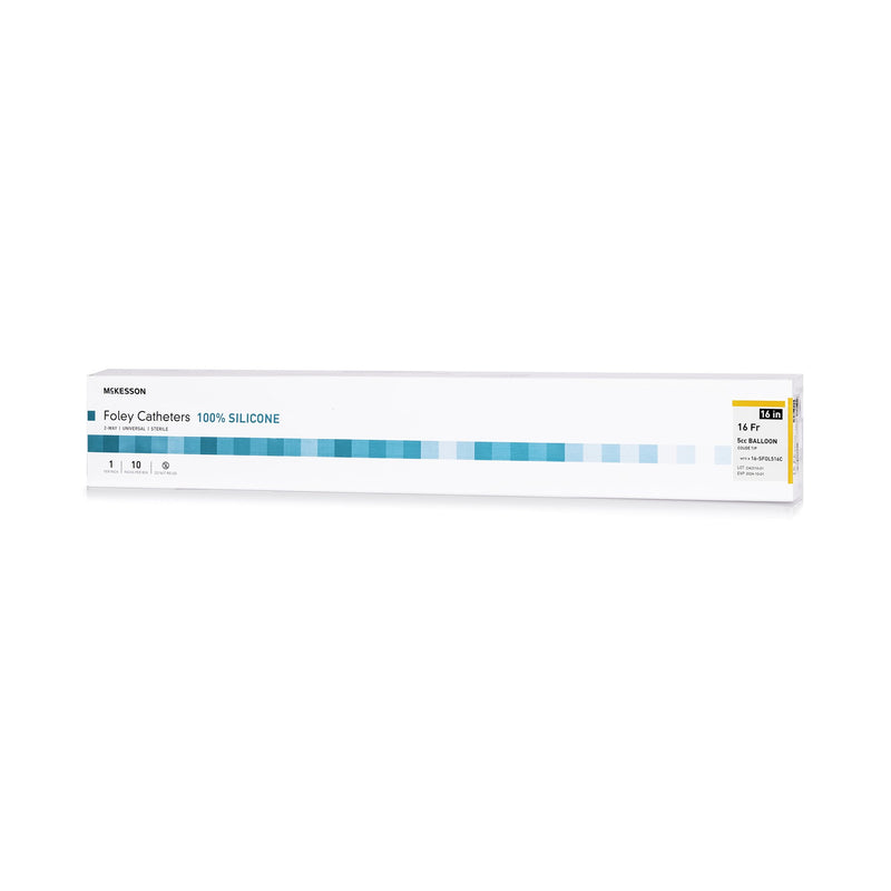 Foley Catheter McKesson 2-Way Coude Tip 5 cc Balloon 16 Fr. Silicone