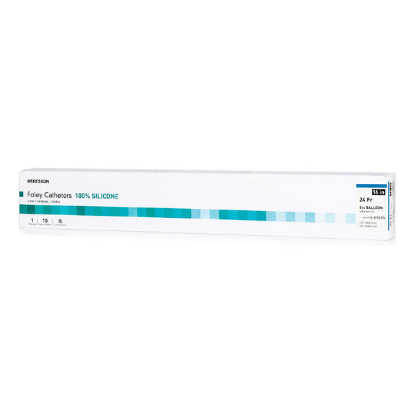 Foley Catheter McKesson 2-Way Standard Tip 5 cc Balloon 24 Fr. Silicone