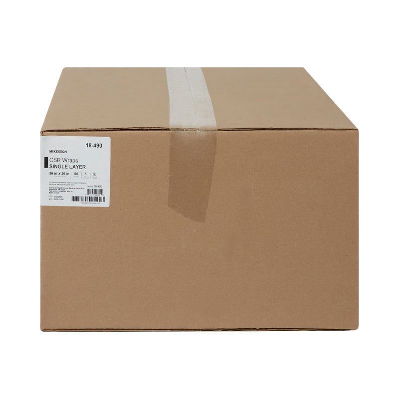 McKesson Sterilization Wrap Blue 36 X 36 Inch Single Layer Cellulose Steam / EO Gas