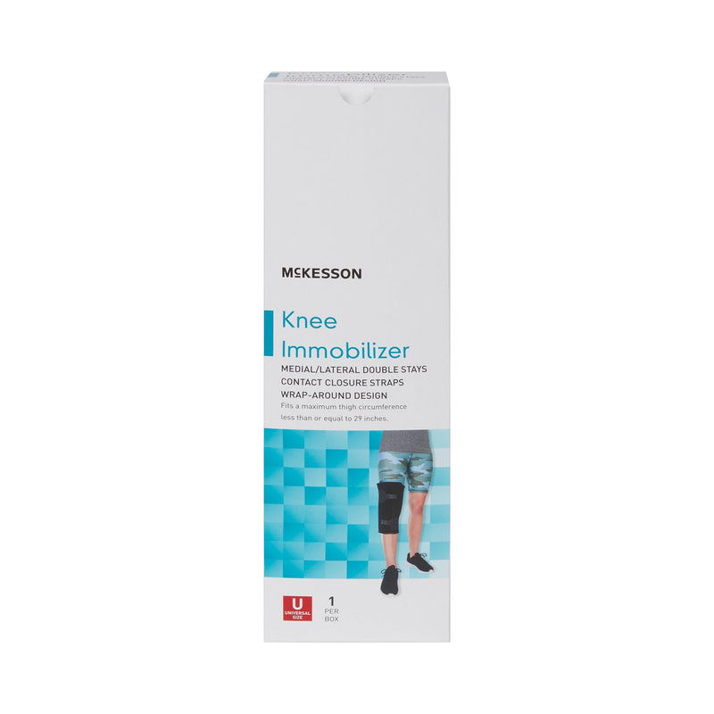 Knee Immobilizer McKesson One Size Fits Most Up to 29 Inch Thigh Circumference 12 Inch Length Left or Right Knee