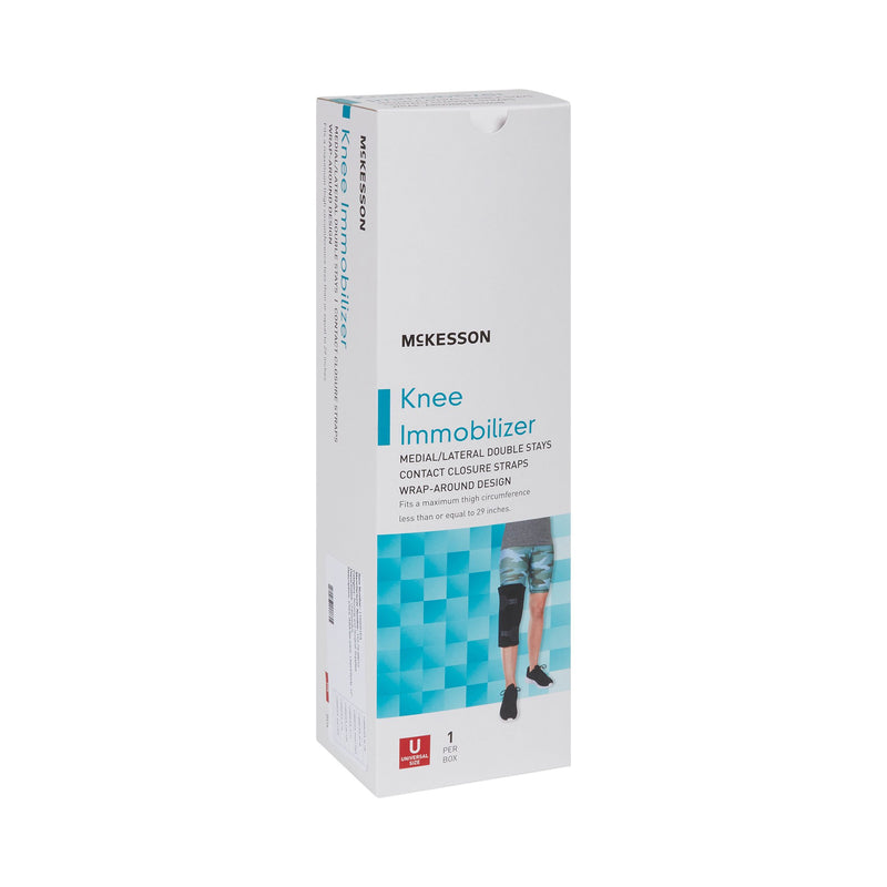 Knee Immobilizer McKesson One Size Fits Most Up to 29 Inch Thigh Circumference 12 Inch Length Left or Right Knee