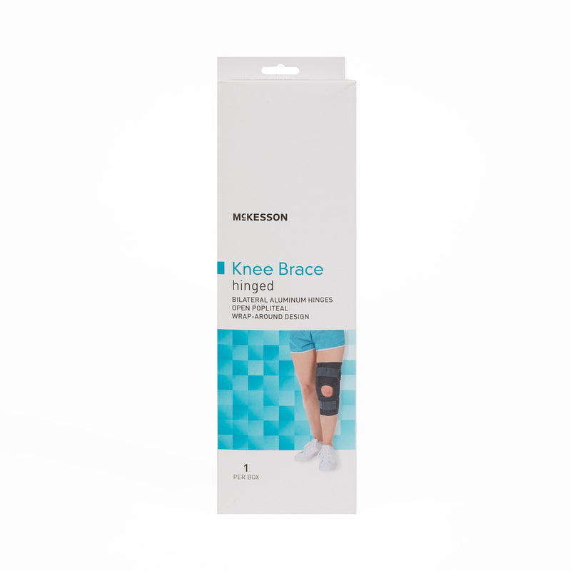 Knee Brace McKesson X-Large Wraparound / Hook and Loop Strap Closure with D-Rings 23 to 25-1/2 Inch Circumference Left or Right Knee