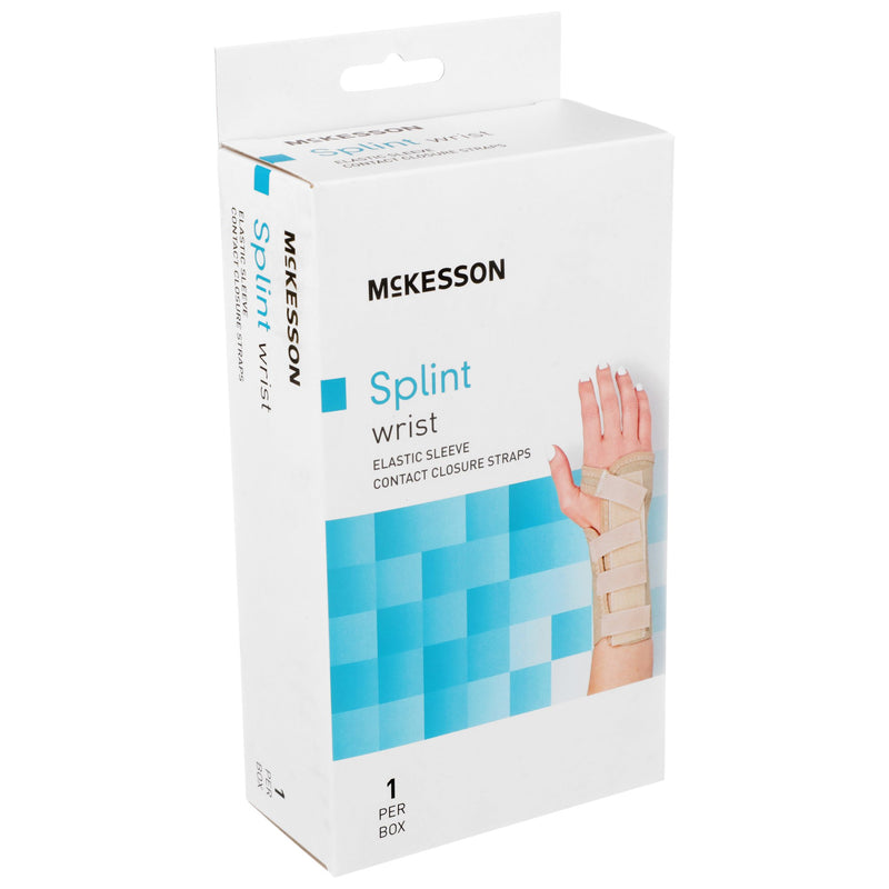 Wrist Brace McKesson Low Profile / Contoured / Wraparound Aluminum / Cotton / Elastic Right Hand Beige X-Large