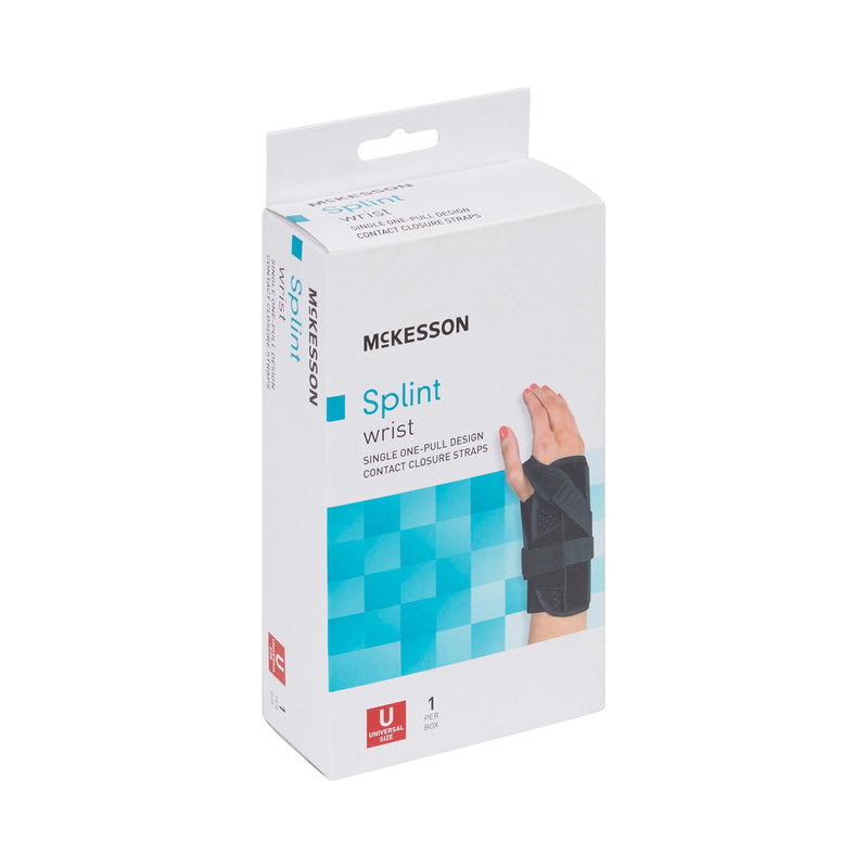 Wrist Brace McKesson Foam / Nylon Right Hand Black One Size Fits Most