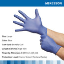 Exam Glove McKesson Confiderm® LDC Large NonSterile Nitrile Standard Cuff Length Fully Textured Blue Chemo Tested / Fentanyl Tested