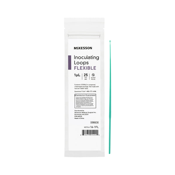 Inoculating Loop McKesson 1 µL High Impact Polystyrene Integrated Handle Sterile