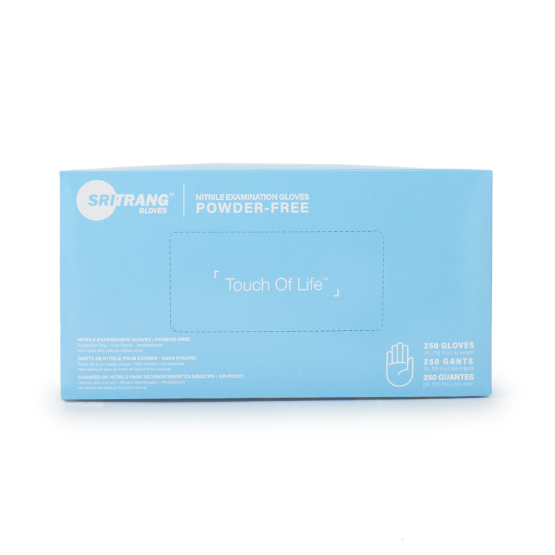Exam Glove Touch of Life™ X-Large NonSterile Nitrile Textured Fingertips Black Chemo Tested