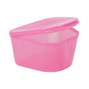 McKesson Denture Cup 8 oz. Pink Hinged Lid Single Patient Use