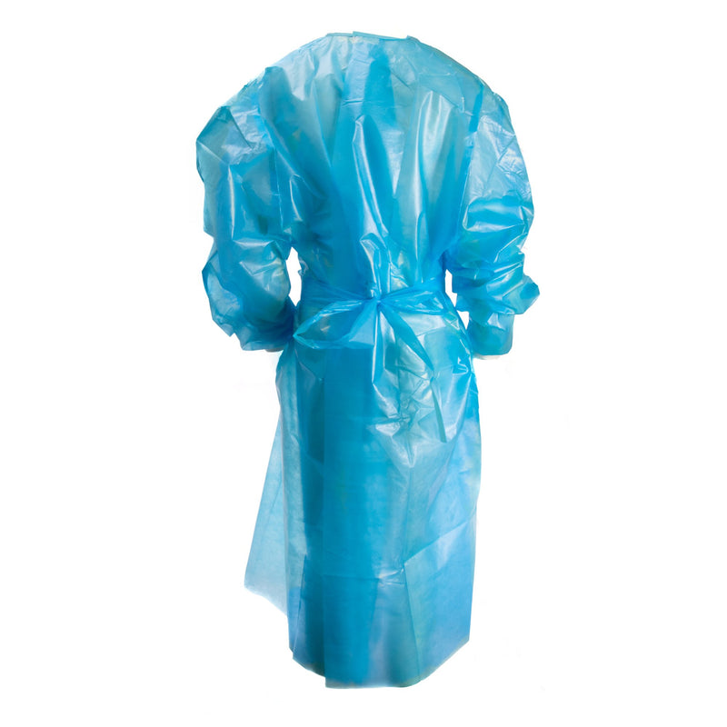 Chemotherapy Procedure Gown McKesson Large Blue NonSterile AAMI Level 2 / ASTM D6978 Disposable