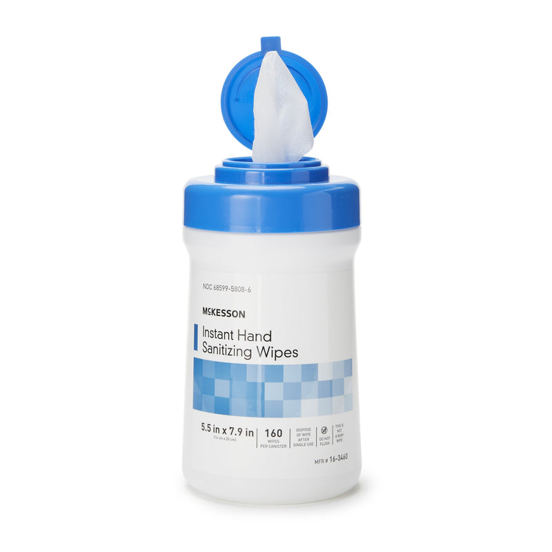 Hand Sanitizing Wipe McKesson 160 Count Ethyl Alcohol Wipe Canister