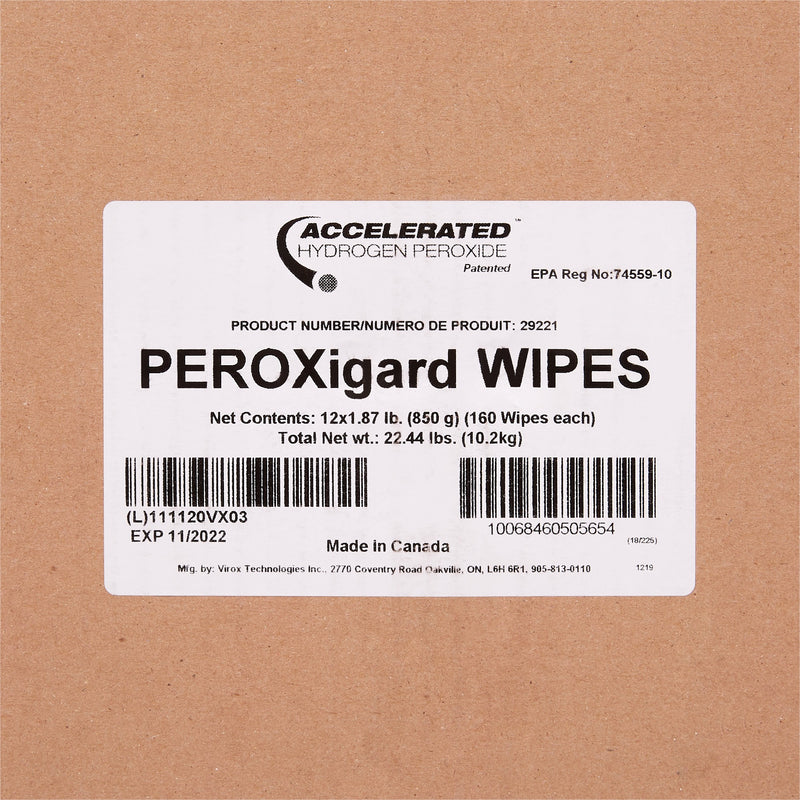Surface Disinfectant McKesson Peroxide Based Manual Pull Wipe 160 Count Canister Light Almond Scent NonSterile