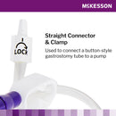 Bolus Enteral Feeding Extension Tube Set McKesson 12 Inch, Enfit, Secure Lock Straight Connector and Clamp, NonSterile