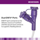 Enteral Feeding Extension Set McKesson 12 Inch, Enfit, Y-Port, Right Angle Connector and Clamp, NonSterile