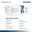 Drugs of Abuse Test Kit McKesson Consult™ AMP, BAR, BZO, COC, mAMP/MET, MDMA, MOP, MTD, OXY, PCP, TCA, THC 25 Tests CLIA Waived