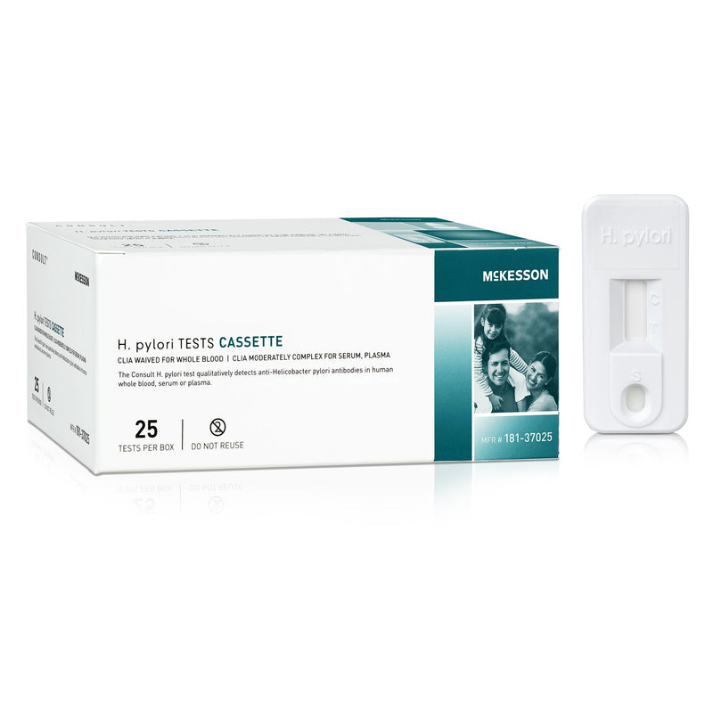 H. Pylori Test Kit McKesson Consult™ H. Pylori 25 Tests CLIA Waived Sample Dependent