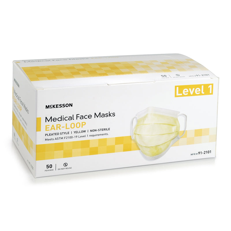 Procedure Mask McKesson ASTM Level 1 Earloops One Size Fits Most