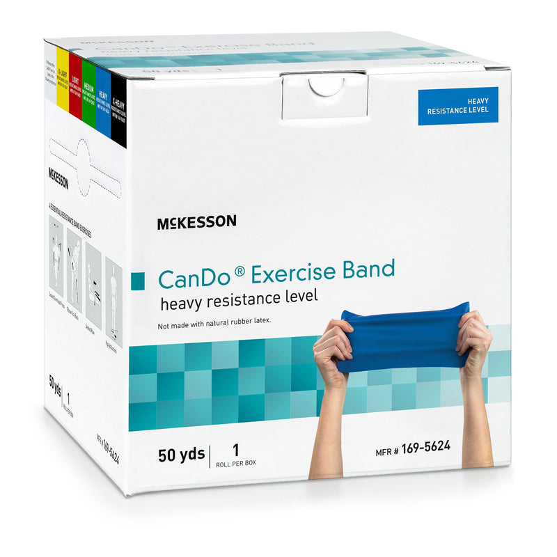 Exercise Resistance Band McKesson CanDo® Blue 5 Inch X 50 Yard Heavy Resistance