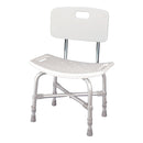 Bath Bench McKesson Without Arms Aluminum Frame With Backrest 20 Inch Seat Width 500 lbs. Weight Capacity