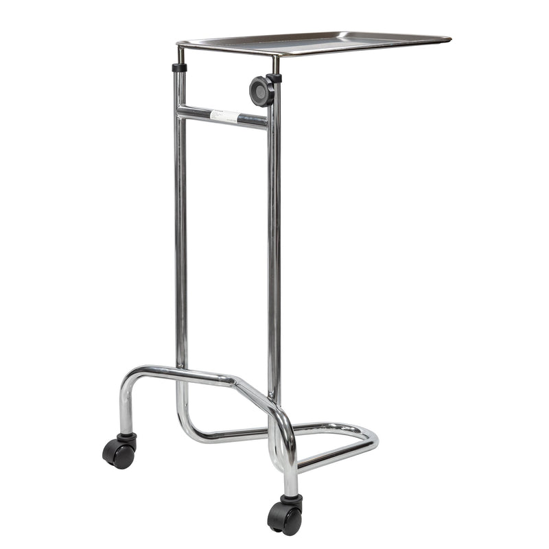 Mayo Instrument Stand McKesson Hand Operated Double Post California Style Small Tray