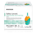 Safety Lancet McKesson 21 Gauge Retractable Pressure Activated Finger