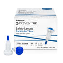 Safety Lancet McKesson Prevent® HP 25 Gauge Retractable Push Button Activation Finger