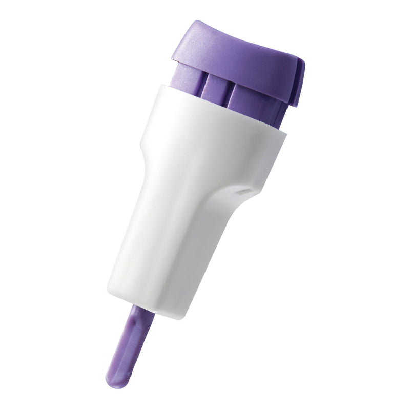 Safety Lancet McKesson 28 Gauge Retractable Push Button Activation Finger