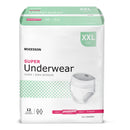 Unisex Adult Absorbent Underwear McKesson Pull On with Tear Away Seams 2X-Large Disposable Moderate Absorbency
