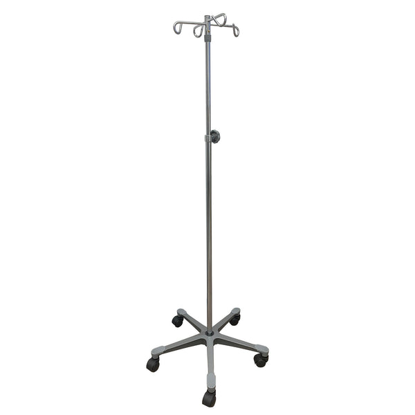 IV Stand Floor Stand 4 Hooks 5 Legs with Casters