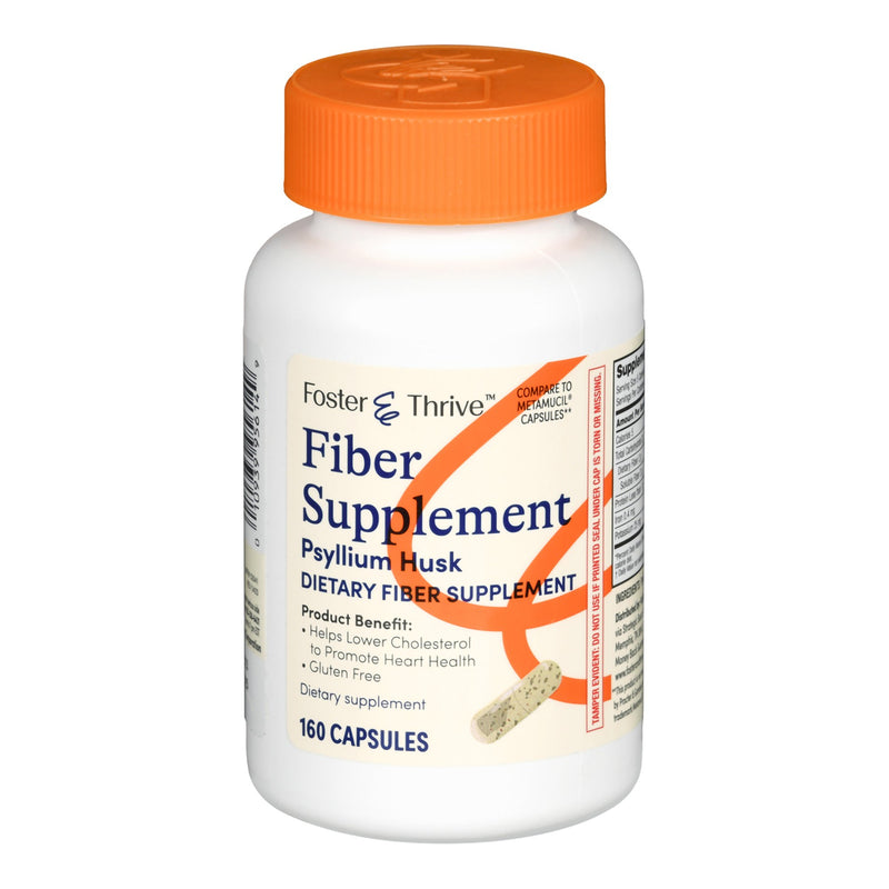 Laxative Foster & Thrive™ Original Flavor Capsule 160 per Bottle 0.52 Gram Strength Psyllium Husk