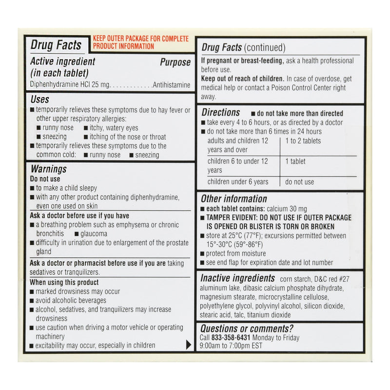Allergy Relief Foster & Thrive™ 25 mg Strength Minitab 24 per Box