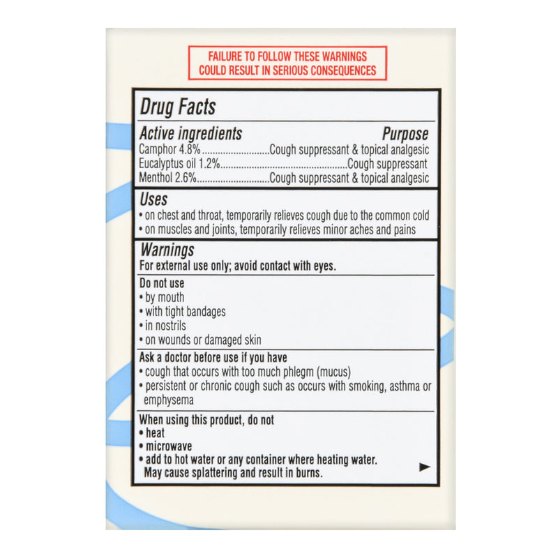 Chest Rub Foster & Thrive™ 4.8% - 1.2% - 2.6% Strength Ointment 3.5 oz.