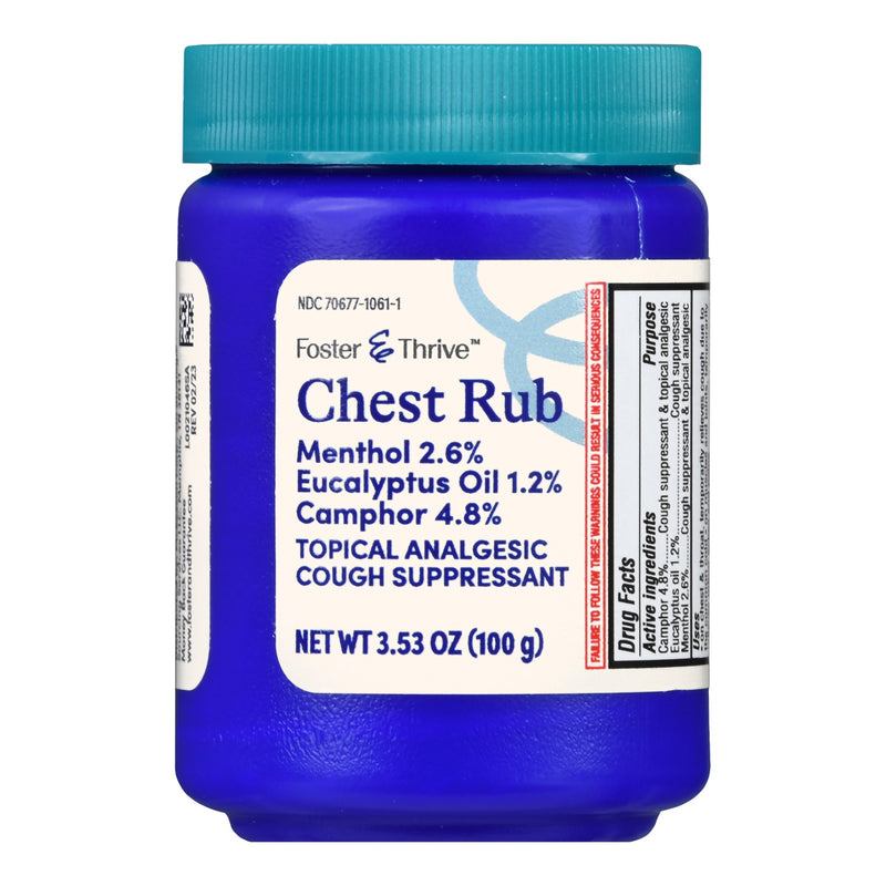 Chest Rub Foster & Thrive™ 4.8% - 1.2% - 2.6% Strength Ointment 3.5 oz.