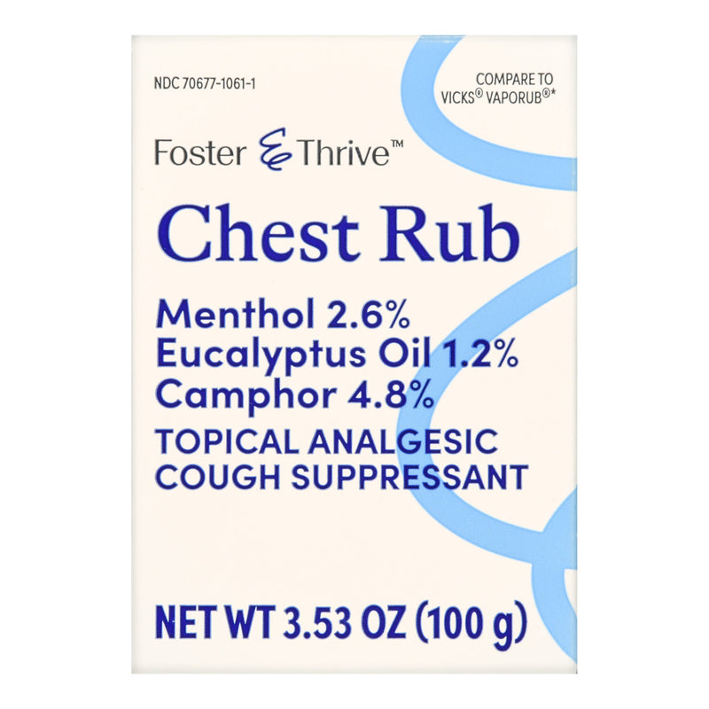 Chest Rub Foster & Thrive™ 4.8% - 1.2% - 2.6% Strength Ointment 3.5 oz.