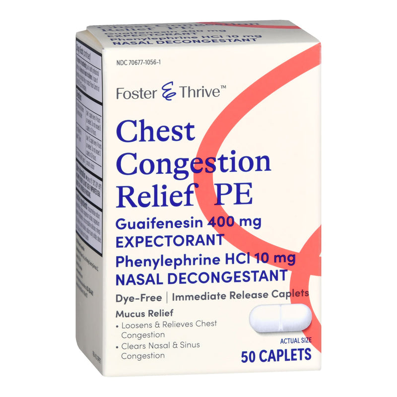 Cold and Cough Relief Foster & Thrive™ 400 mg - 10 mg Strength Tablet 50 per Box