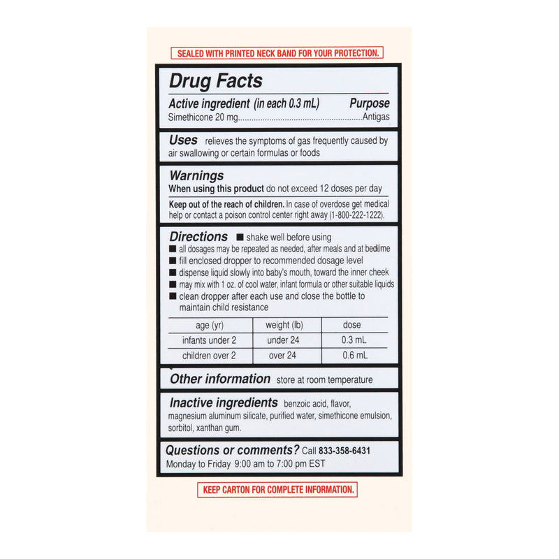Infant Gas Relief Foster & Thrive™ 20 mg / 0.3 mL Strength Oral Drops 1 oz.