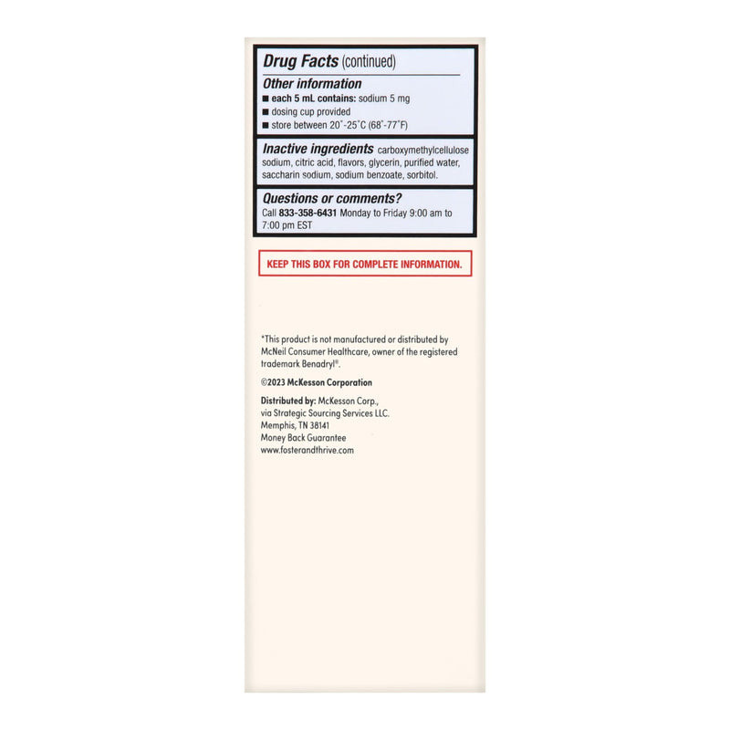 Children's Allergy Relief Foster & Thrive™ 12.5 mg / 5 mL Strength Liquid 4 oz.
