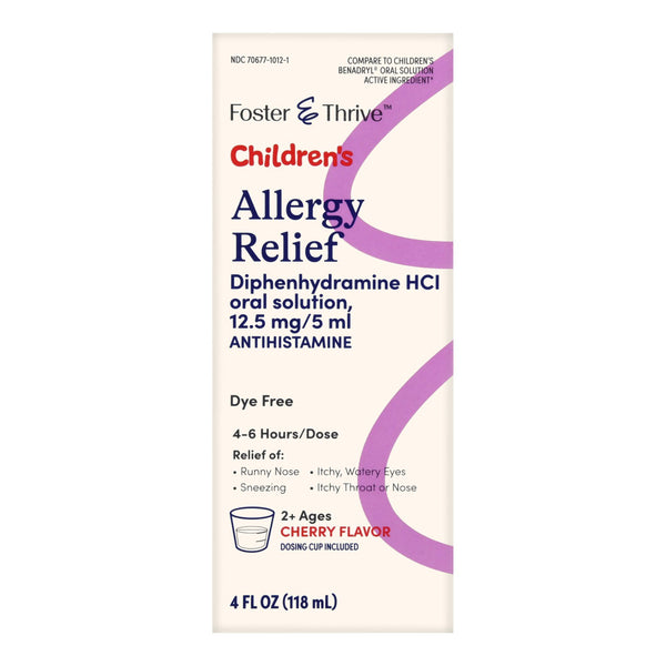 Children's Allergy Relief Foster & Thrive™ 12.5 mg / 5 mL Strength Liquid 4 oz.