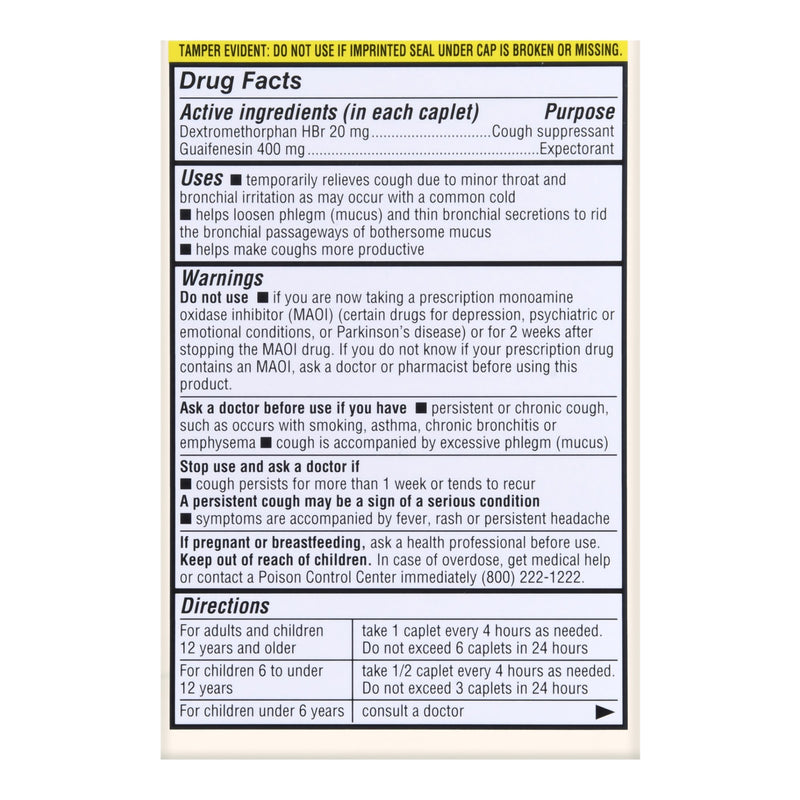 Cold and Cough Relief Foster & Thrive™ 400 mg - 20 mg Strength Tablet 50 per Box