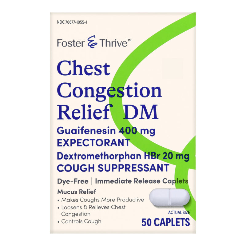 Cold and Cough Relief Foster & Thrive™ 400 mg - 20 mg Strength Tablet 50 per Box