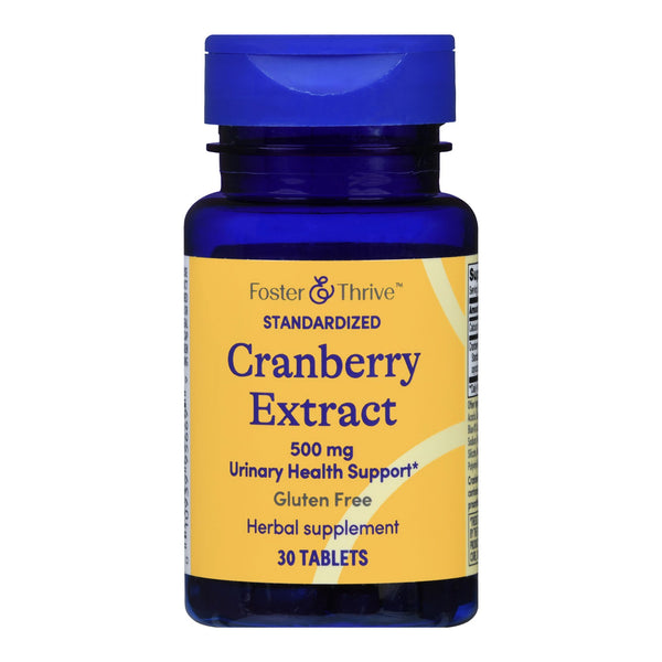 Dietary Supplement Foster & Thrive™ Cranberry 500 mg Strength Tablet 30 per Bottle