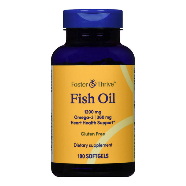 Omega 3 Supplement Foster & Thrive™ Fish Oil 1,200 mg Strength Softgel 100 per Bottle
