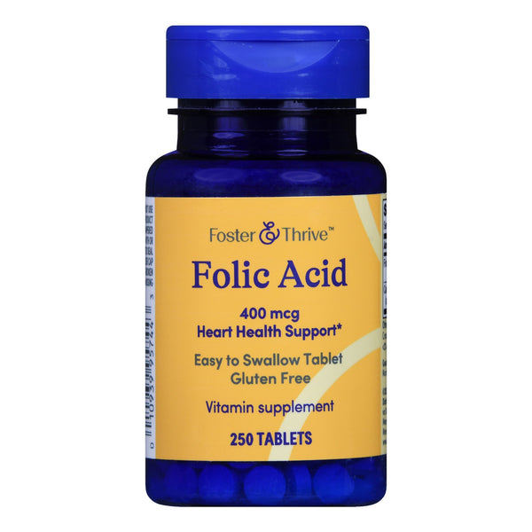 Vitamin Supplement Foster & Thrive™ Folic Acid 400 mcg Strength Tablet 250 per Bottle