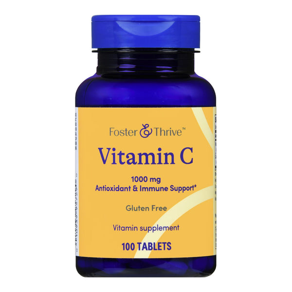Vitamin C Supplement Foster & Thrive™ Ascorbic Acid 1,000 mg Strength Tablet 100 per Bottle