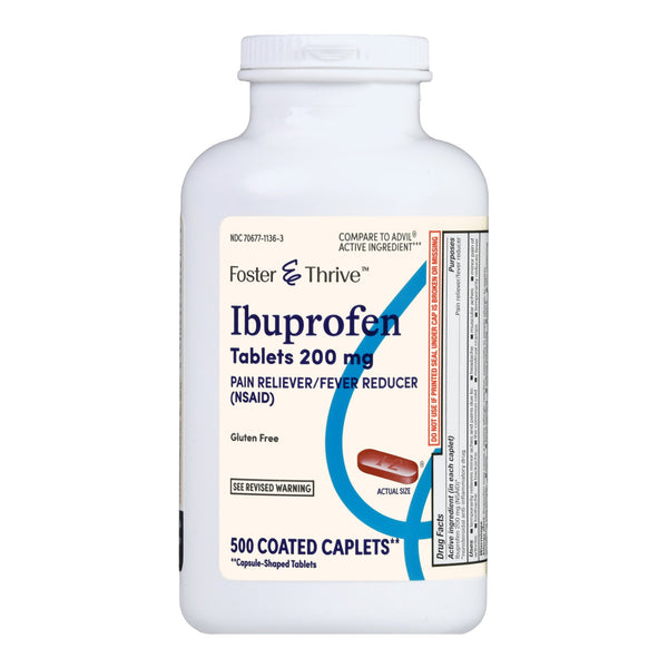 Pain Relief Foster & Thrive™ 200 mg Strength Ibuprofen Caplet 500 per Bottle