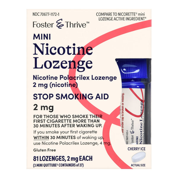 Stop Smoking Aid Foster & Thrive™ 2 mg Strength Lozenge