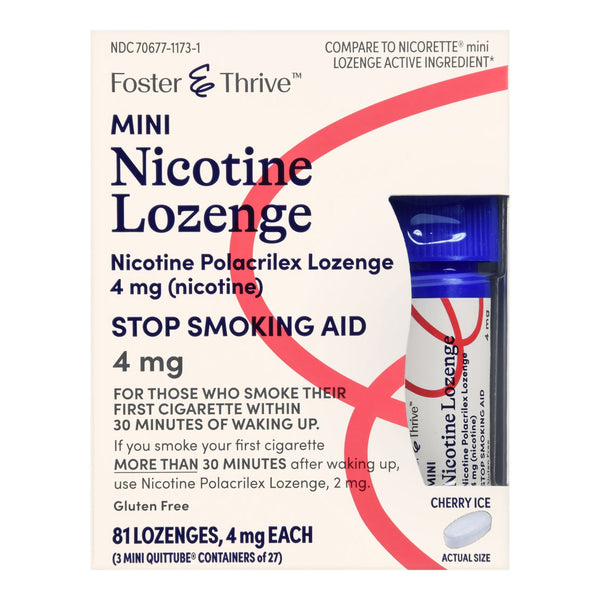 Stop Smoking Aid Foster & Thrive™ 4 mg Strength Lozenge