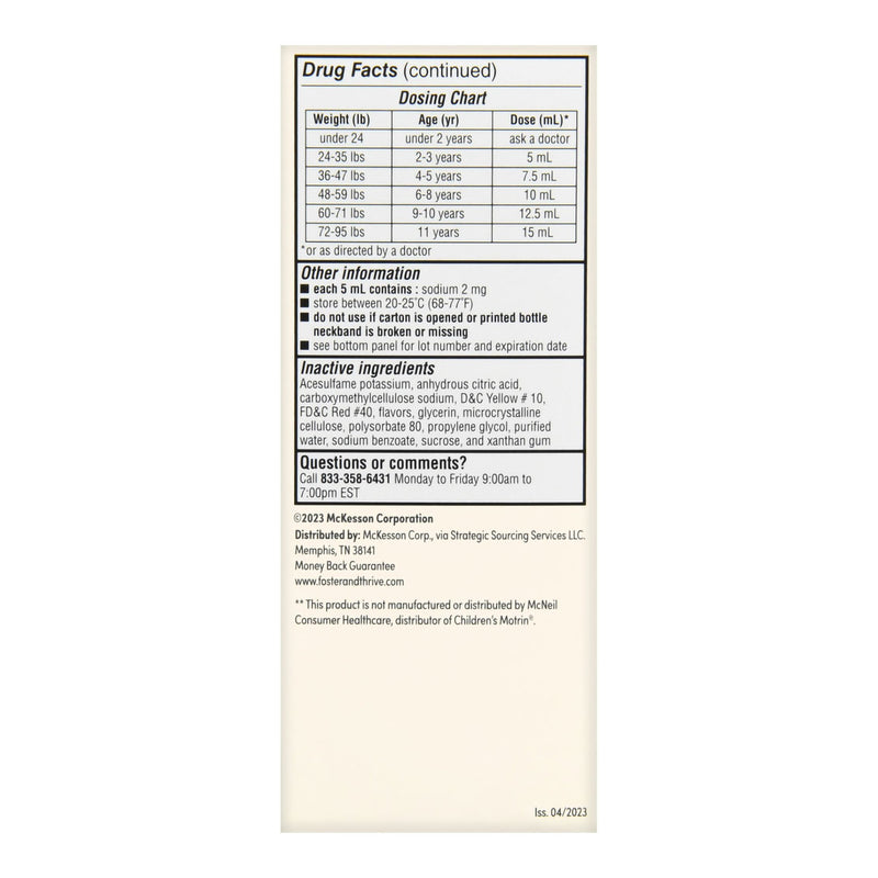 Children's Pain Relief Foster & Thrive™ 100 mg / 5 mL Strength Ibuprofen Oral Suspension 4 oz.