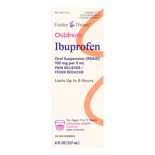 Children's Pain Relief Foster & Thrive™ 100 mg / 5 mL Strength Ibuprofen Oral Suspension 8 oz.