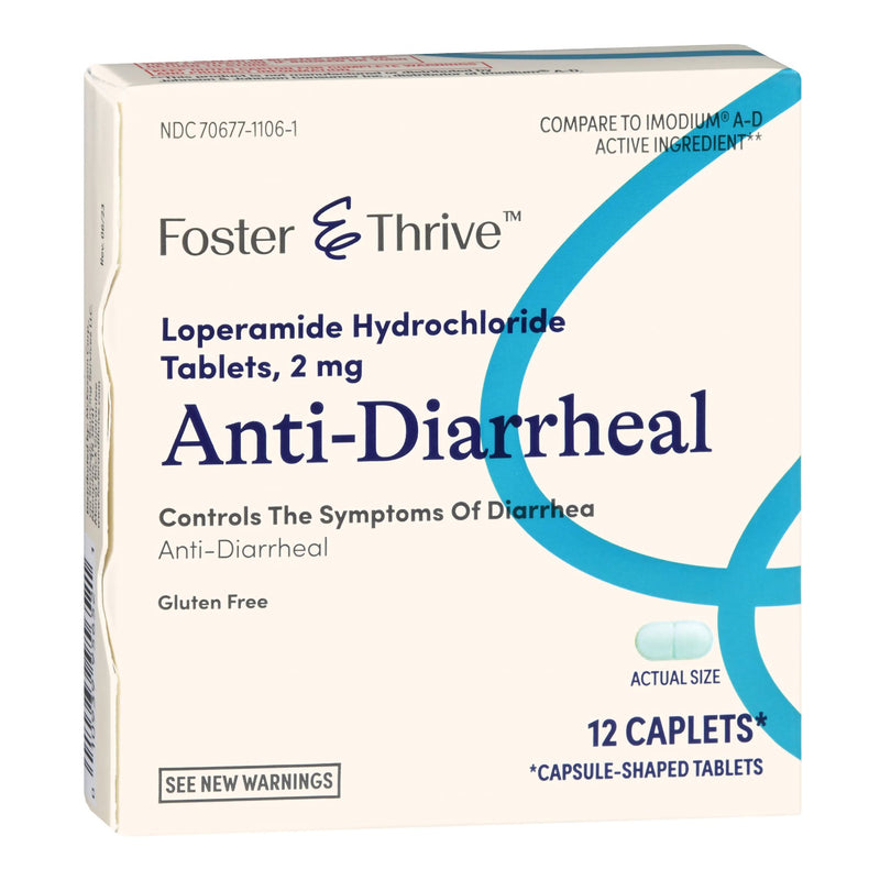 Anti-Diarrheal Foster & Thrive™ 2 mg Strength Caplet 12 per Box