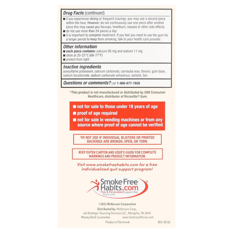 Stop Smoking Aid Foster & Thrive™ 2 mg Strength Gum